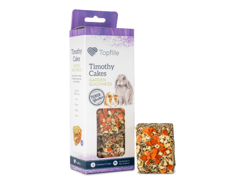 Topflite Timothy Cakes Garden Goodness, Small Animal Treats, Pet Essentials Warehouse