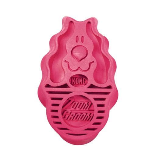 KONG Zoom Groom for Dogs raspberry colour, pet essentials warehouse