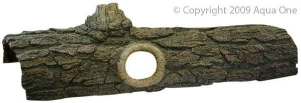Reptile One Log Medium, Aqua One Ornament - Long Log With Holes Medium