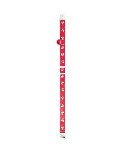Cat Collar Cat Adjustable Reflective Paws Red