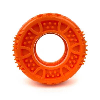 Ruff Play Dental Tyre Orange, Tough chewing toy for dogs dental, pet essentials napier, dental ring