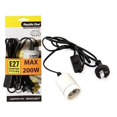 Reptile One Ceramic Socket 200W, Pet Essentials Warehouse