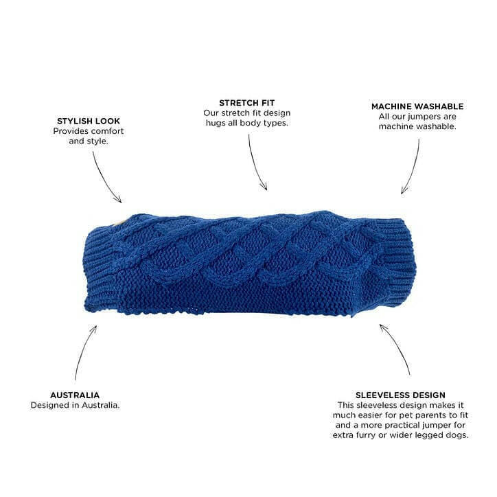 Jumper Huskimo Diamond Cable Navy features