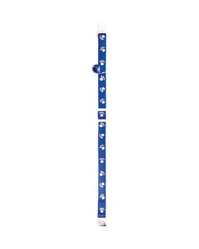 Cat Collar Cat Adjustable Reflective Paws Blue