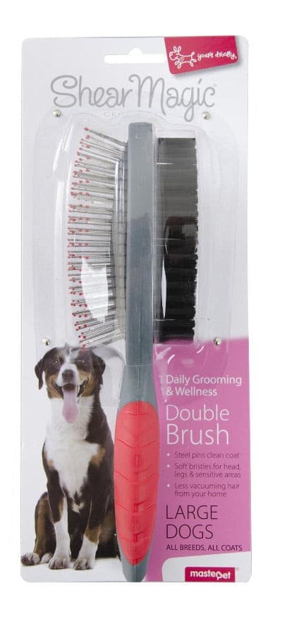 Yours Droolly Shear Magic Double Brush BA256, Pet Essentials Napier, Pet Essentials Hastings, Shear Magic brush for large breed dogs