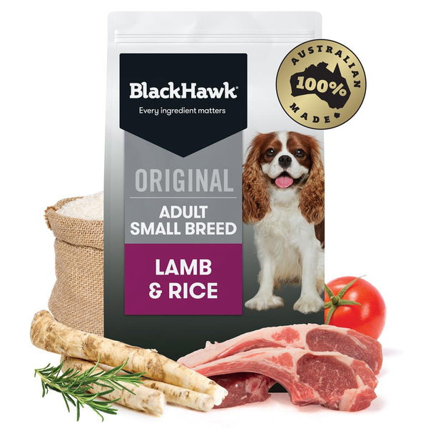 Black Hawk Original Adult Small Breed Lamb & Rice Dry Dog Food, Black Hawk Adult Small Breed Dog food 3kg bag, pet essentials warehouse