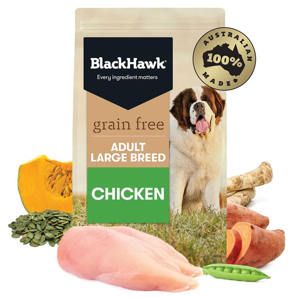 Black Hawk Grain Free Adult Large Breed Chicken Dry Dog Food, Pet Essentials Warehouse