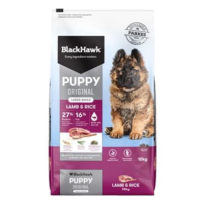 Black Hawk Original Large Breed Puppy Lamb & Rice 10kg, Pet Essentials Warehouse