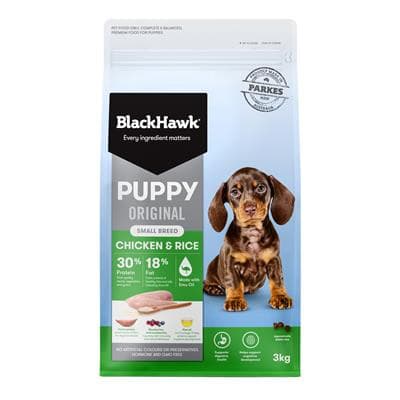 Black Hawk Original Small Breed Puppy Chicken & Rice 3kg, Pet Essentials Warehouse