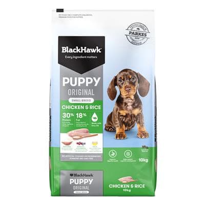 Black Hawk Original Small Breed Puppy Chicken & Rice 1okg, pet essentials warehouse