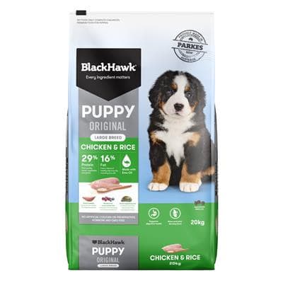 Black Hawk Original Large Breed Puppy Chicken & Rice 20kg, Pt Essentials Warehouse