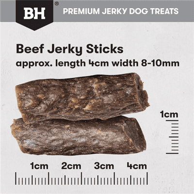 BlackHawk Dog Beef Sticks 100G size of the treats, pet essentials warehouse