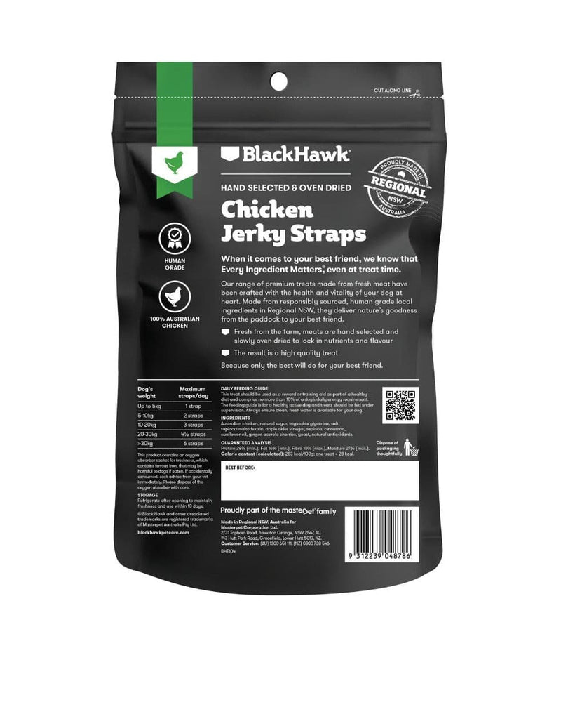 BlackHawk Dog Chicken Straps 100G, Pet Essentials warehouse