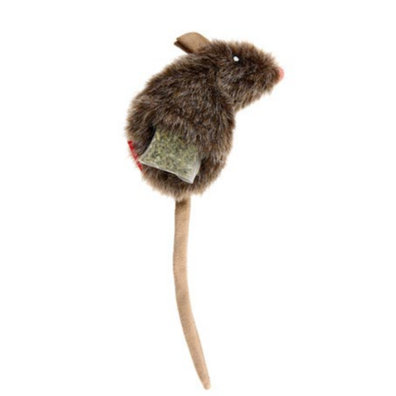 GiGwi Refillable Catnip Mouse with tail, pet essentials warehouse