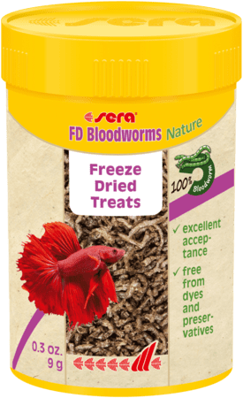 Sera Freeze Dried Bloodworms 9g small, Pet Essentials Warehouse