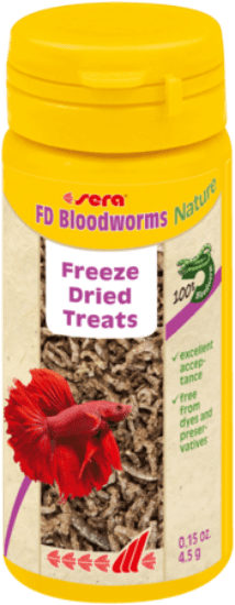Sera Freeze Dried Bloodworms 4.5g small, Pet Essentials Warehouse