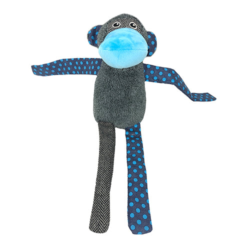Snuggle Friends Blue Monkey 41cm Dog Toy, Plush dog toys, allpet perth, pet essentials warehouse napier,