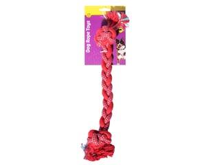 Pet One Braided Rope With Knots 45cm, kiwipetz.kiwi, pet essentials napier, pet essentials hastings, petstock, rope toys for dogs, rope braded toy for puppies, Rope toys nz,