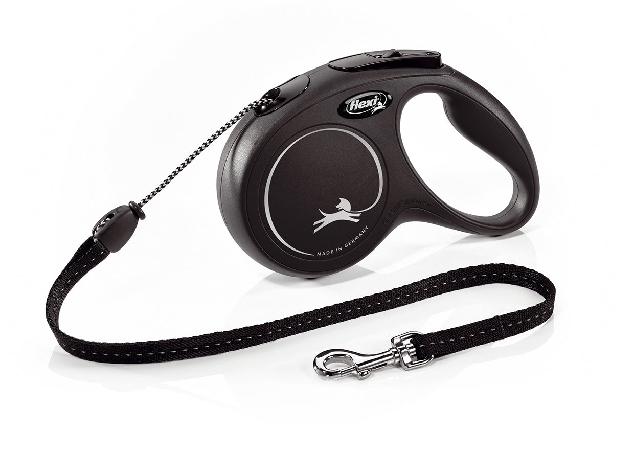 Flexi New Classic Cord Black 8m, Pet Essentials Warehouse Napier