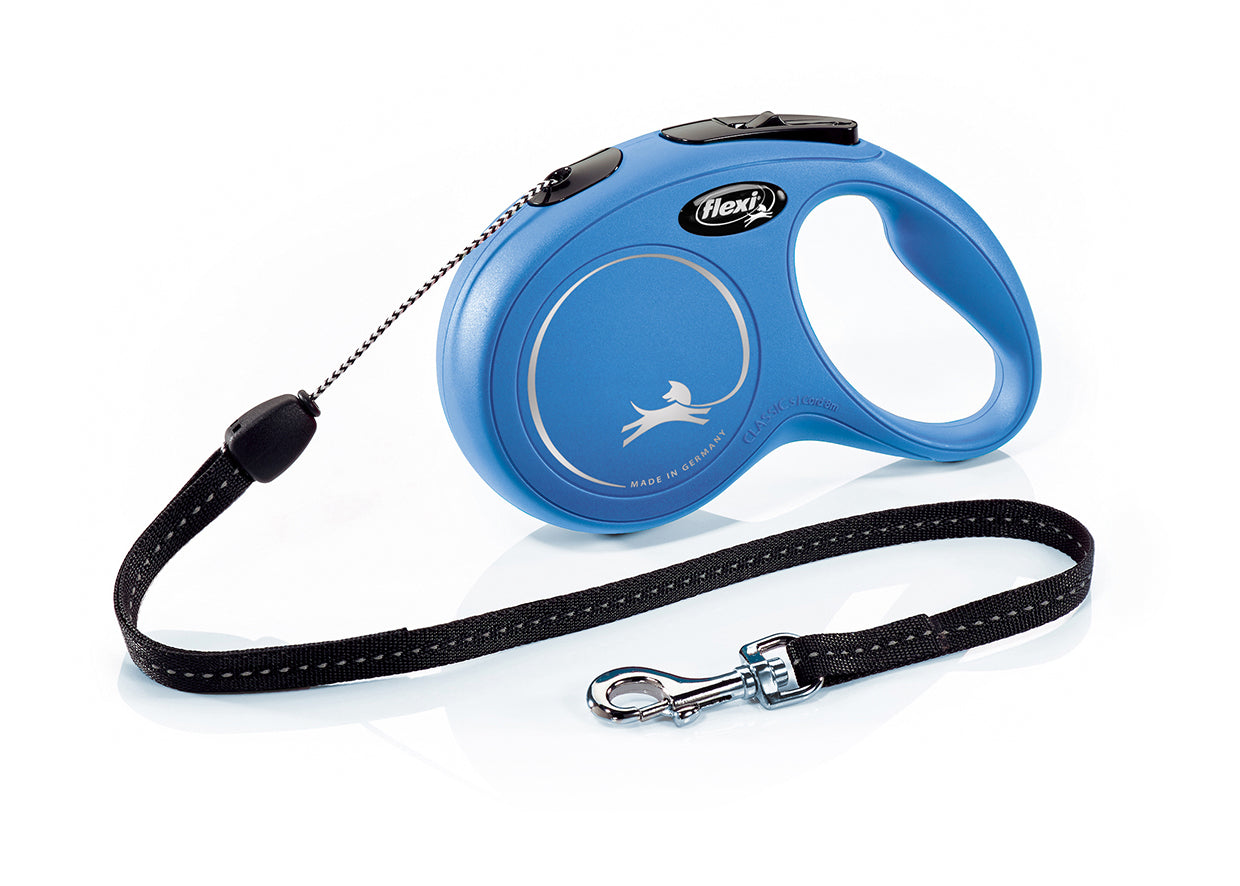 Flexi New Classic Cord Blue 8m, Pet Essentials Warehouse Napier