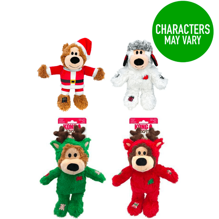 Kong Christmas Holiday Wild Knots Bears Christmas Dog Toys Pet Essentials Warehouse