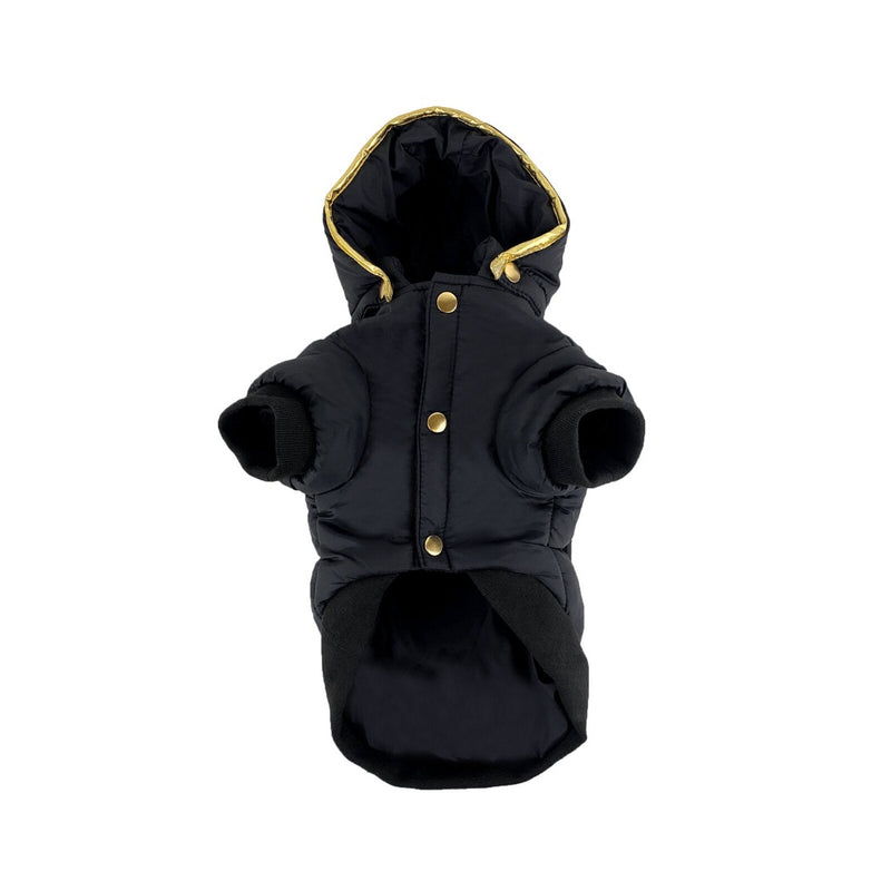 Huskimo Dog Coat Gangsta black, black huskimo dog coat underside, pet essentials warehouse