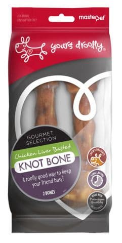 Yours Droolly Rawhide Knotbone Chicken Liver 15cm 2 Pack, Pet Essentials Napier, Pets warehouse, Pet Essentials direct, petstock hastings