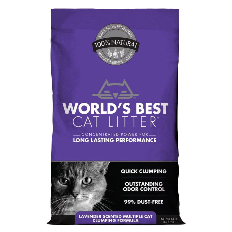 World's Best Cat Litter Lavender Scented Multi Cat Clumping Formula, Pet Essentials Napier