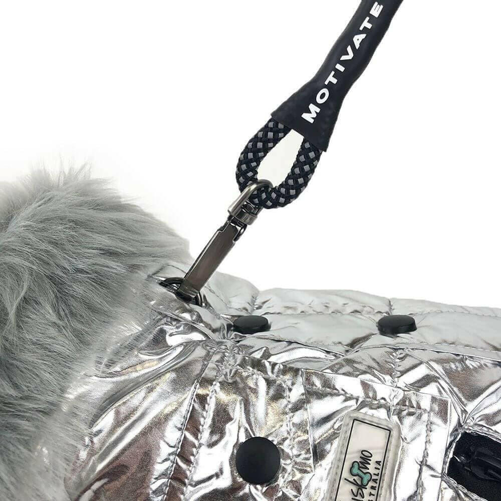 Huskimo Everest Silver Dog Coat, motivate black dog lead huskimo, pet essentials warehouse
