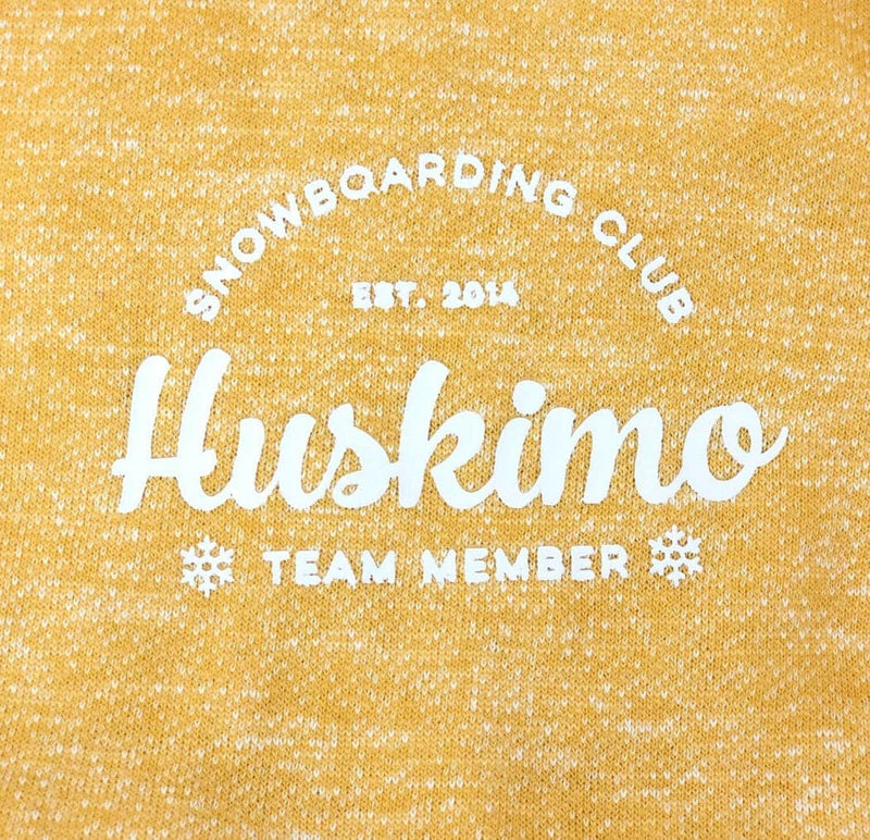 huskimo snowboarding club logo, Huskimo Dog Coat Snowboard Marigold