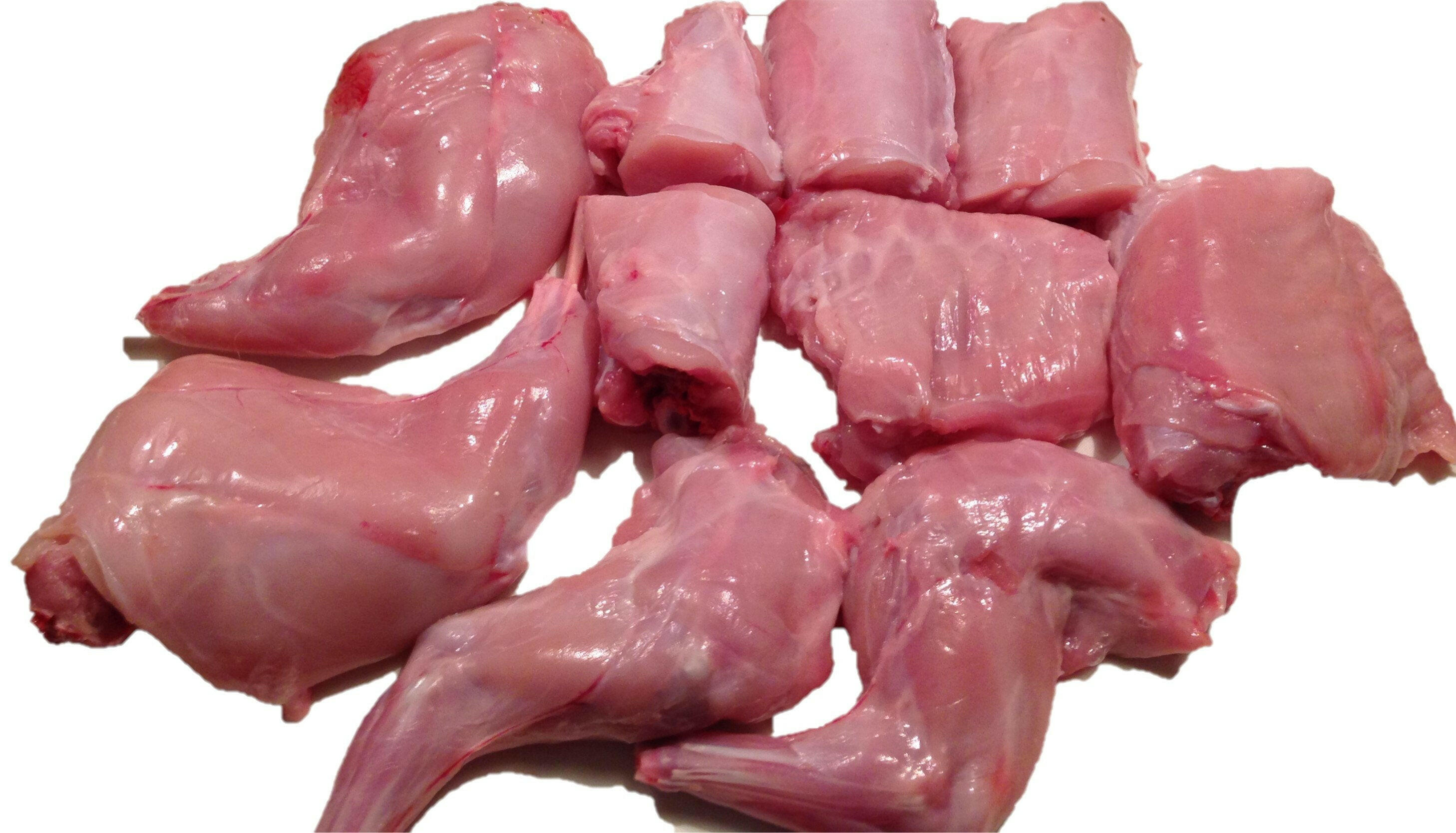 Rabbit Chunks - Bones, Wild Rabbit Chunks, Out of the wild rabbit, pet essentials warehouse napier