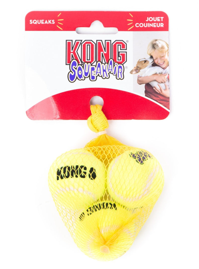 Kong Air Puppy Squeaker Tennis Ball Small 3pk, Pet Essentials Warehouse, Kong Toys Animates