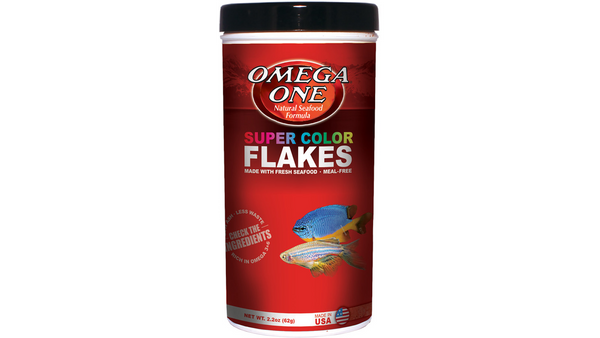 Omega One Super Colour Flakes 62g, Pet Essentials Warehouse Napier, Omega One flakes for tropical fish