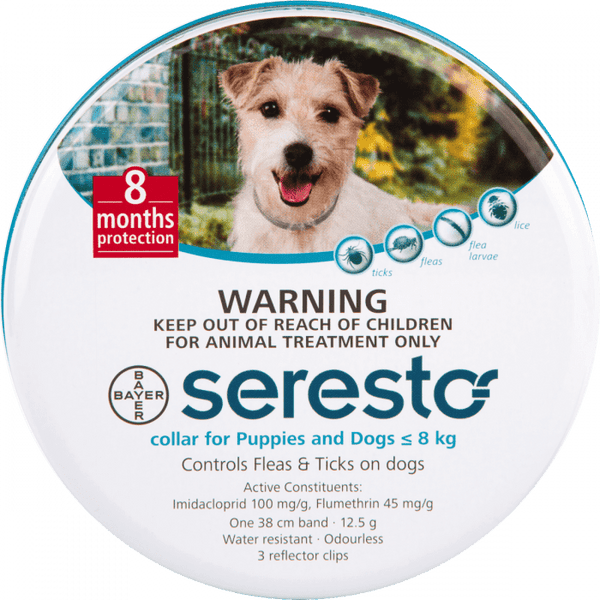 Seresto Flea & Tick Collar Small Dog & Puppy Under 8kg, Pet Essentials Warehouse Napier, puppy Flea Collar