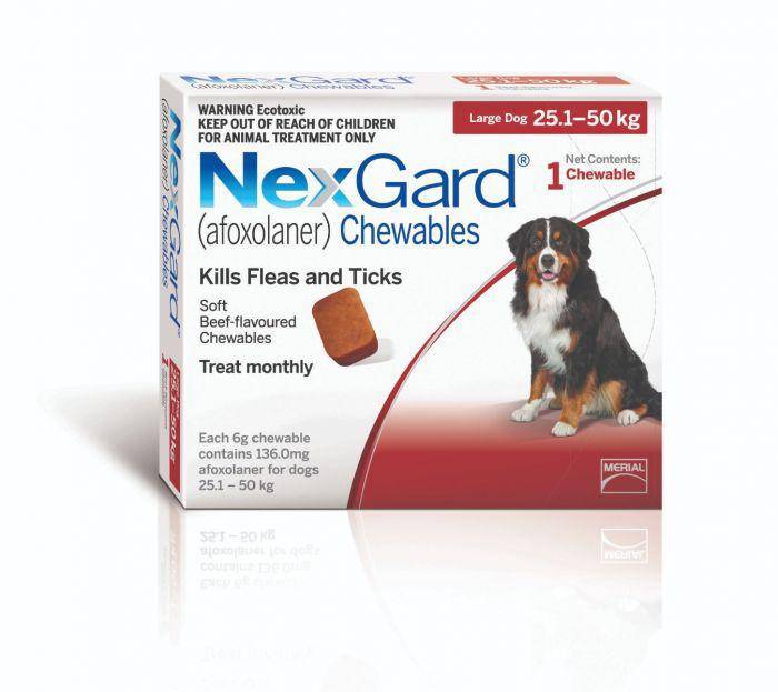 Nexgard Chewable Tablet Flea & Tick Treatment For Large Dogs 25-50kg