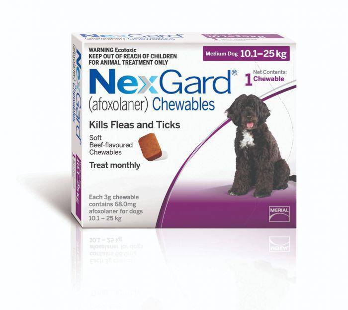 Nexgard Chewable Tablet Flea & Tick Treatment For Medium Dogs 10-25kg