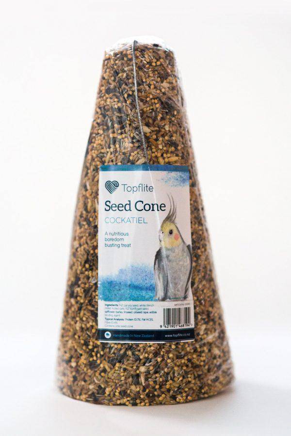 Topflite Cockatiel Seed Cone, Large Cockatiel bird seed bells, pet essentials warehouse
