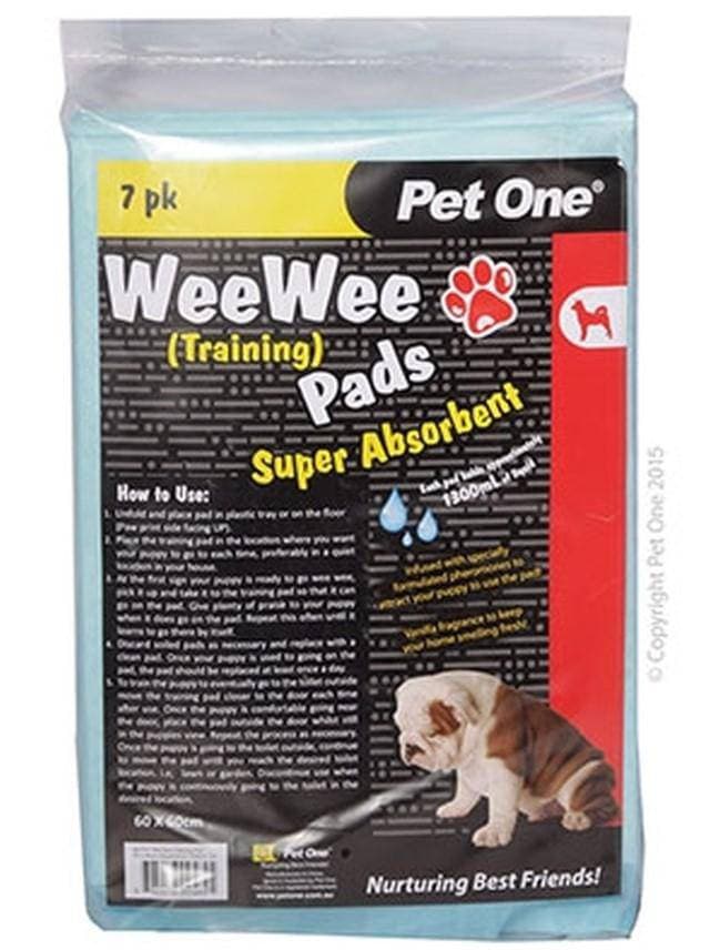 Pet One Wee Wee Training Pads 60x60CM 7PK