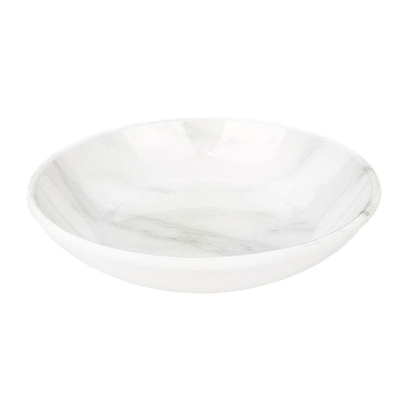 Barkley & Bella Paw Ikat Saucer Carrara Marble - Cat Bowl