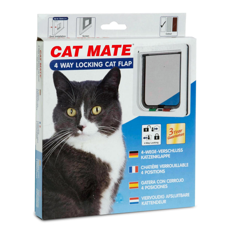 Cat Mate 4 Way Cat Door For Wood, Pet Essentials Warehouse, Cat Doors for wooden doors