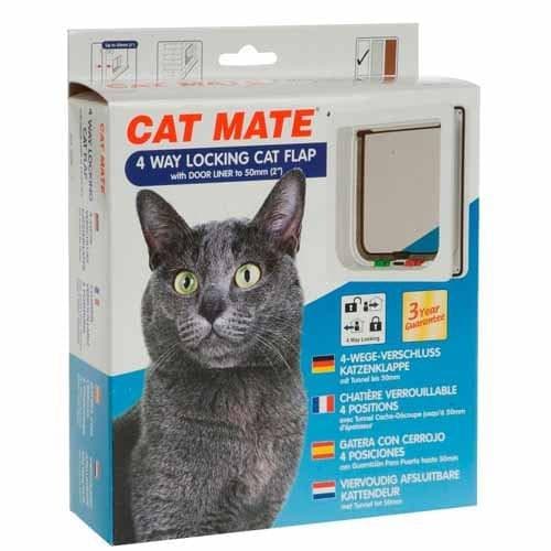 Cat Mate 4 Way Cat Door With Liner, Wooden door cat door, pet essentials warehouse