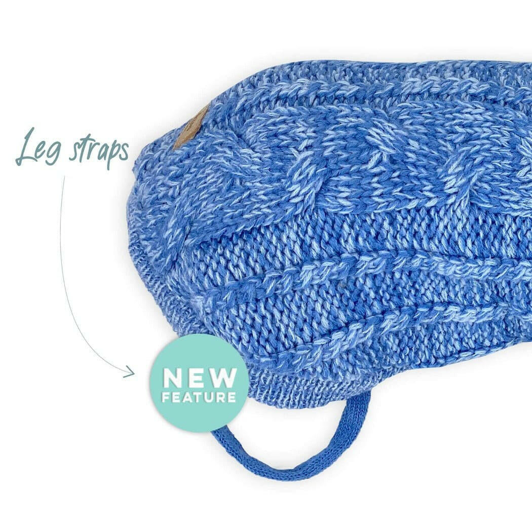 Huskimo Jumper Chambray Blue leg loops, pet essentials warehouse