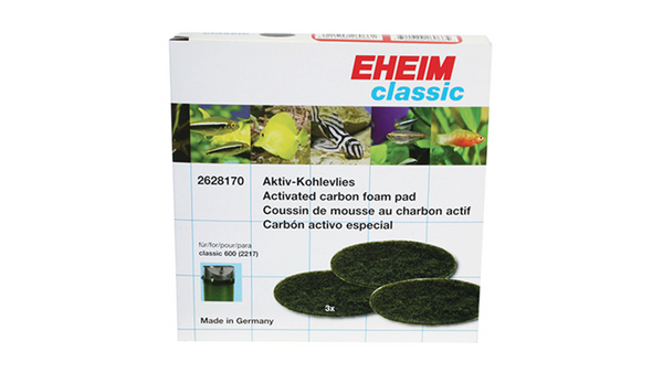 Eheim Classic 600 2217 Filter Carbon Pad 3pk