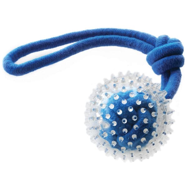 Ruff Play Spikey Ball Tug Rope Toy, Pet Essentials Napier, Allpet Dog Toys