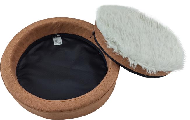 Yours Droolly Bed Terracotta Circle dog beds, Fluffy Dog Bed, removable cover dog bed, pet essentials warehouse, pet city